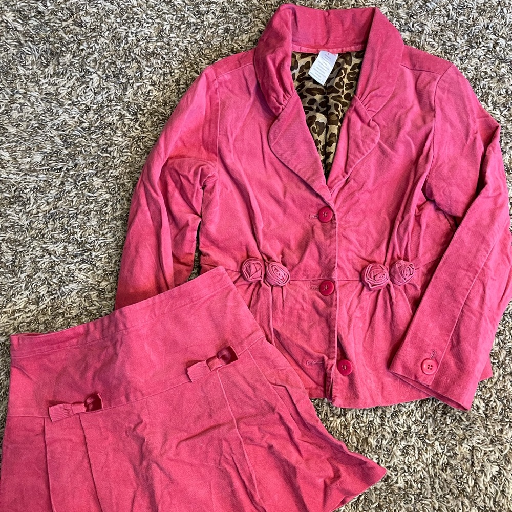 GYMBOREE VELVETY TEACHER’S PET BLAZER & SKORT SKIRT 8
